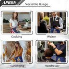 Server Apron with 3 Pockets, Waterproof Oil Waitress Waiter Half Apron - Image 5