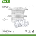 Tovolo Cheers Ice Mold Pack of 2 Craft Ice Cube Molds - Image 6