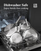 VocVoi Stainless Steel Pan, 12 Inch Frying Pan, PFOA & PTFE Free, Non Toxic - Image 5