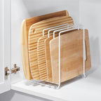 mDesign X-Large Steel Storage Tray Organizer Rack - Image 2