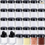 Mimorou 30 Pack Plastic Spice Jars by Mimorou