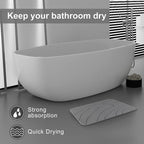 JUERLEN 2 Pack Diatomaceous Earth Shower Mat, Stone Bath Mat, Nonslip Super - Image 6