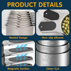 Stianless Steel Magnetic Measuring Cups, Kitchen Aid Cups Measuring set - Image 6