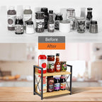 Giikin Countertop Shelf Organizer, 2 Tier Kitchen Spice Rack Organizer - Image 6