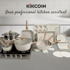 Kikcoin Pots and Pans Set Non Stick 31 Piece Kitchen Nonstick Cooking Cookware - Image 7