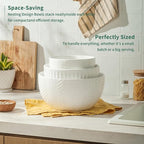 HAPPY KIT Ceramic Mixing Bowls Set, Nesting Bowls Set - Image 7