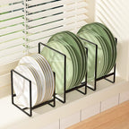2 Pack Large Plate Holders Organizers Upright Cabinet Dish Drying Racks Metal - Image 3