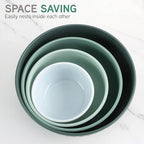 COOK WITH COLOR Prep Bowls with Lids- Wide and Deep Nesting Plastic Small - Image 4