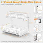 Under Sink Organizer, Heavy Duty Metal Pull Out Cabinet Organizer Slide Out - Image 5