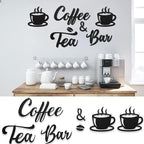 Queekay 7 Pieces Coffee Bar Sign Rustic Wall Decor Art Wooden Sign by Queekay