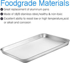 Cookie Sheet Baking Sheet, Bastwe Stainless Steel Bakeware Oven Tray, 16 inch - Image 2