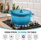 E-far 6 Quart Dutch Oven, Enameled Cast Iron Dutch Oven Pot - Image 5