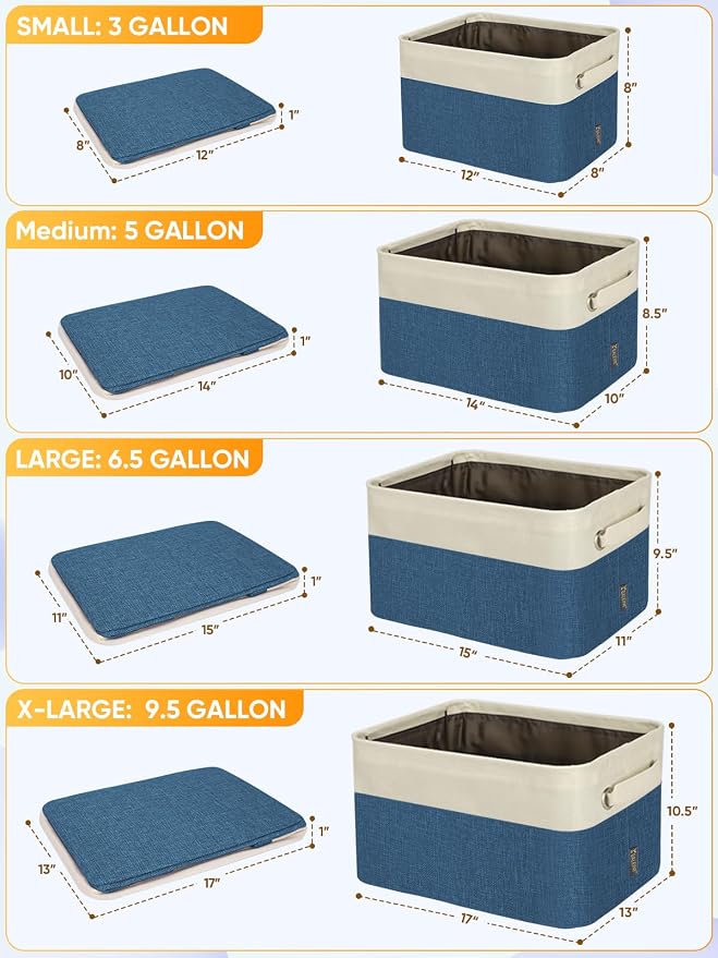 BALEINE 1 Pack Fabric Closet Storage Bins - Image 2