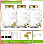 Lallisa 3 Pcs 2.5 Gallon Beverage Dispensers - Image 2