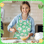 2 Pack Kids Apron, Cute Cooking Aprons, Waterproof Art Apron - Image 7