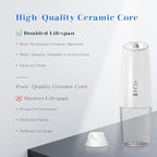 UNNEES Rechargeable Electric Salt and Pepper Grinder Set, Gravity Activated - Image 4