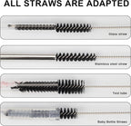 Ixiaoyoo Straw Cleaner Brush Set, 12 Pieces Botthle Cleaning Brush and Nylon - Image 4