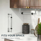FORIOUS Paper Towel Holder Under Cabinet, Single Hand Operable - Image 5
