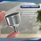 SE Stainless Steel Funnel for Flasks Bottles and Mini Bottles, Small Steel - Image 5