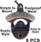 8 PCS Bottle Opener Wall Mount, Vintage Screw in Cola Opener Bulk - Image 2