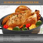 JY COOKMENT Granite Roaster Pan, Vegetable. Dishwasher Safe Cookware Fit - Image 4