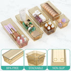 WOWBOX 12 Pack Clear Drawer Organizer Set, Acrylic Drawer Storage Trays - Image 3