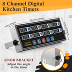 Relaxweex 1 Pack Commercial 8 Channel Digital Kitchen Timer, Wall Mount or - Image 2