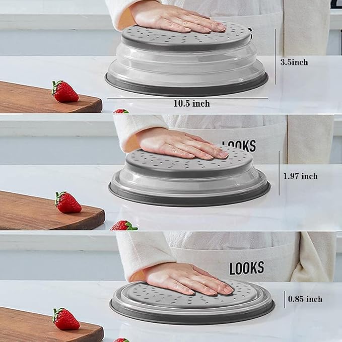 Microwave Cover For Food, Microwave Splatter Cover, Collapsible Microwave - Image 2