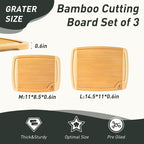 Bamboo Cutting Board Set Non Slip Feet Over Sink Brides Her Wedding Day Bridal - Image 2