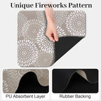 LuxStep Dish Drying Mat Super Absorbent Kitchen Counter Mat Rubber Backing - Image 6