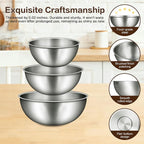 Gronivex Stainless Steel Mixing Bowls Set of 3 - Image 2