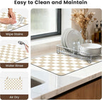 16" x 24" Checkered Dish Drying Mat - Image 7