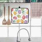 Breling Easter Dish Drying Mat for Kitchen 16 x 18 Inch Pastel Eggs Microfiber - Image 4