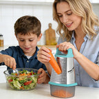 Ourokhome Cheese Grater with Handle, Stainless Steel Box Grater, 4 Side Kitchen - Image 2