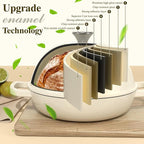 Enameled Round Cast Iron Bread Oven, 6 Qt Cast Iron Dutch Oven - Image 6