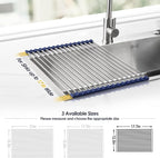 Tomorotec 17.7" x 12.5" Roll Up Dish Drying Rack Over Sink Drying Rack Sink - Image 4