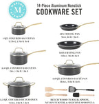 Martha Stewart Lockton 14 Piece Premium Non-Stick Heavy-Gauge Aluminum Cookware - Image 5