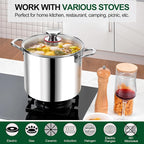 P&P CHEF 10 Quart Tri-Ply Stainless Steel Stockpot, Stock Pot - Image 5