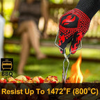QUWIN BBQ Gloves, Oven Gloves 1472℉ Extreme Heat Resistant, Grilling Gloves - Image 2