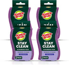 Scotch-Brite Dobie Stay Clean Scrubbers, Non-Scratch Dual-Sided Dish Sponges by 3MIndustrial