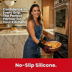 BBQ & Grill Gloves, Oven Gloves, 1472°F Silicone Oven Mitts Heat Resistant - Image 6