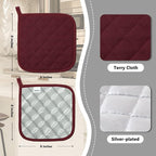 Joyhalo 6 Pack Pot Holders for Kitchen, Cotton Oven Holder - Image 2