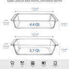 Set of 2 pcs Tempered Glass Baking Dish Set, Deep and Classic Borosilicate - Image 2