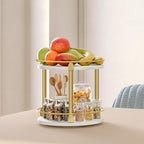 YATINEY Lazy Susan Organizer, Rotating Spice Rack, 2 Tier Spice Turntable - Image 3