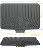 Silicone Dish Drying Mat for Kitchen Counter, 18x12 Inch Dish Drying Rack Mat - Image 3