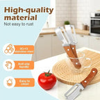 Roselli Wooden-Handled Stainless Steel Shredder and Peeler, Stainless Steel - Image 4