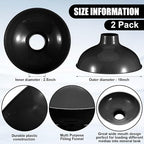 Vesici 2 Pack Extra Large Wide Mouth Funnel Black 2.5" x 10" Multi Purpose - Image 2