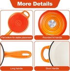 HaSteeL 1 QT Cast Iron Saucepan, Mini Enamel dutch oven - Image 6
