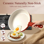 GIPP 11PCS Ceramic Pots and Pans Set Non Stick, Nonstick Cookware Set - Image 5