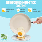Tasty Clean Ceramic Non-Stick Aluminum Cookware Set, Tempered Glass Lid - Image 4